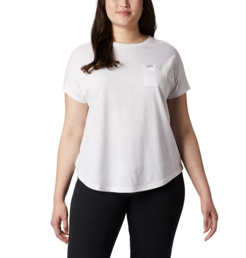 Women's Columbia Cades Cape T Shirts White | Plus Size CA-M1356